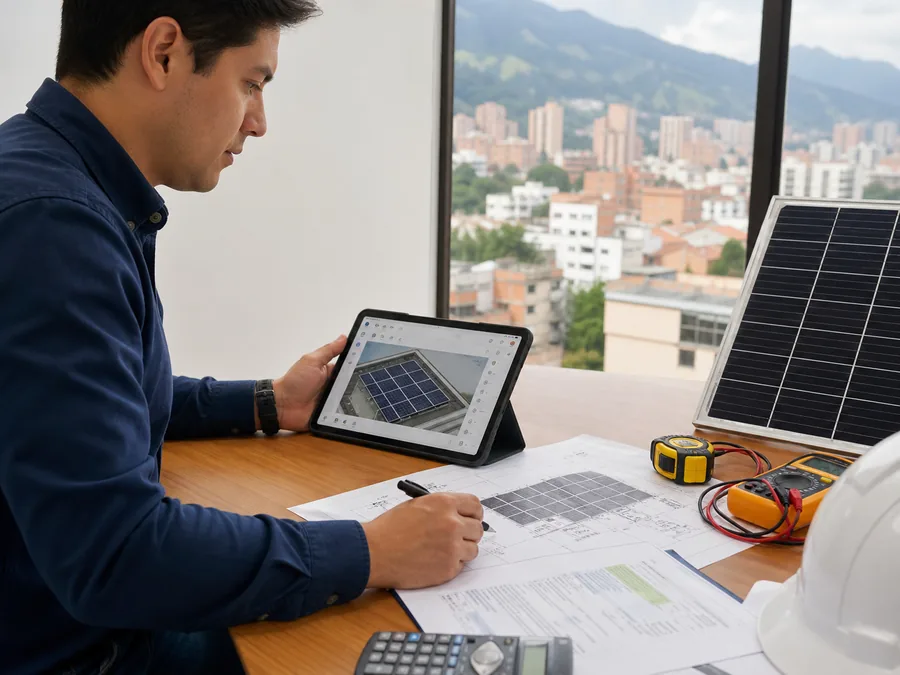 Estudio solar para cotizar paneles solares en Medellín